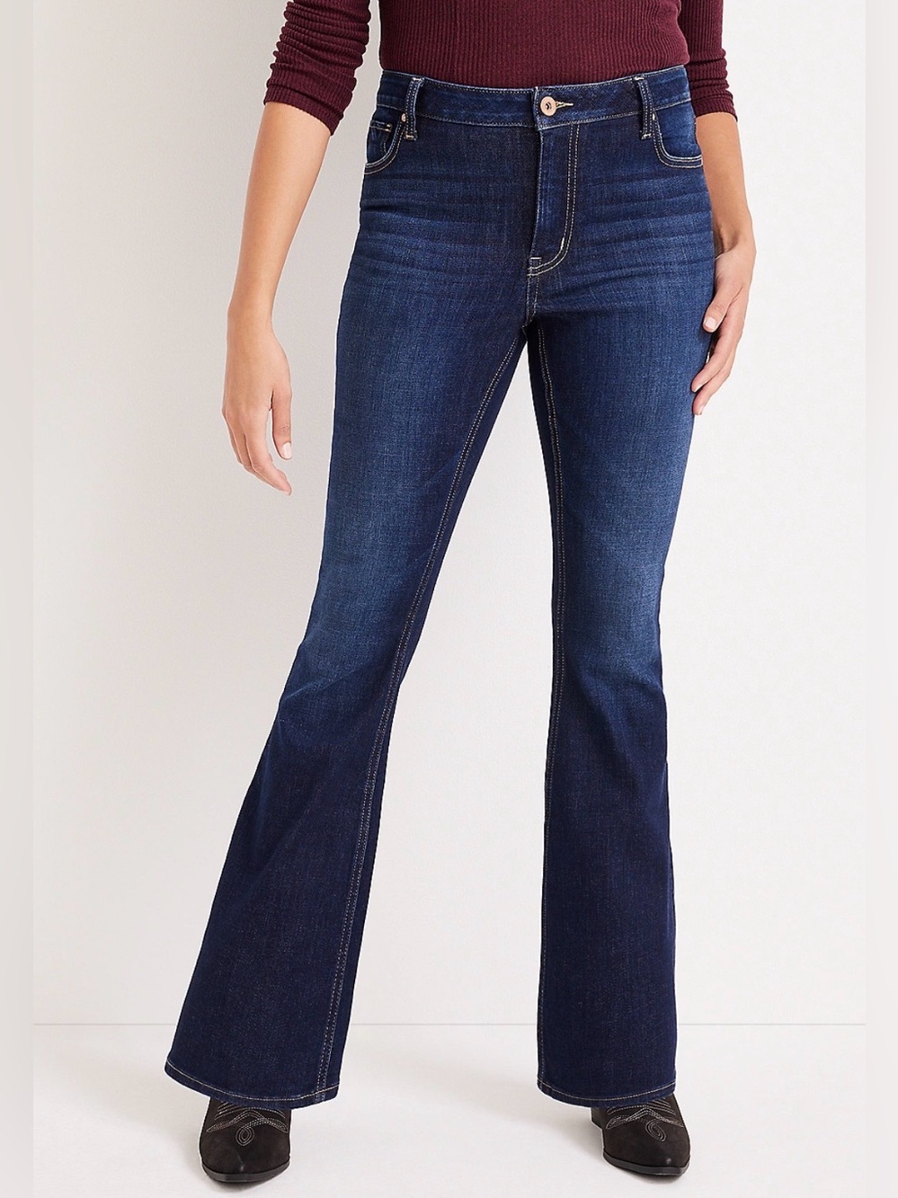 Maurices Edgely Mid-Rise Flare Jeans